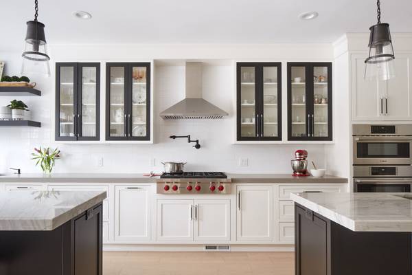 Dramatic Black and White Kitchen