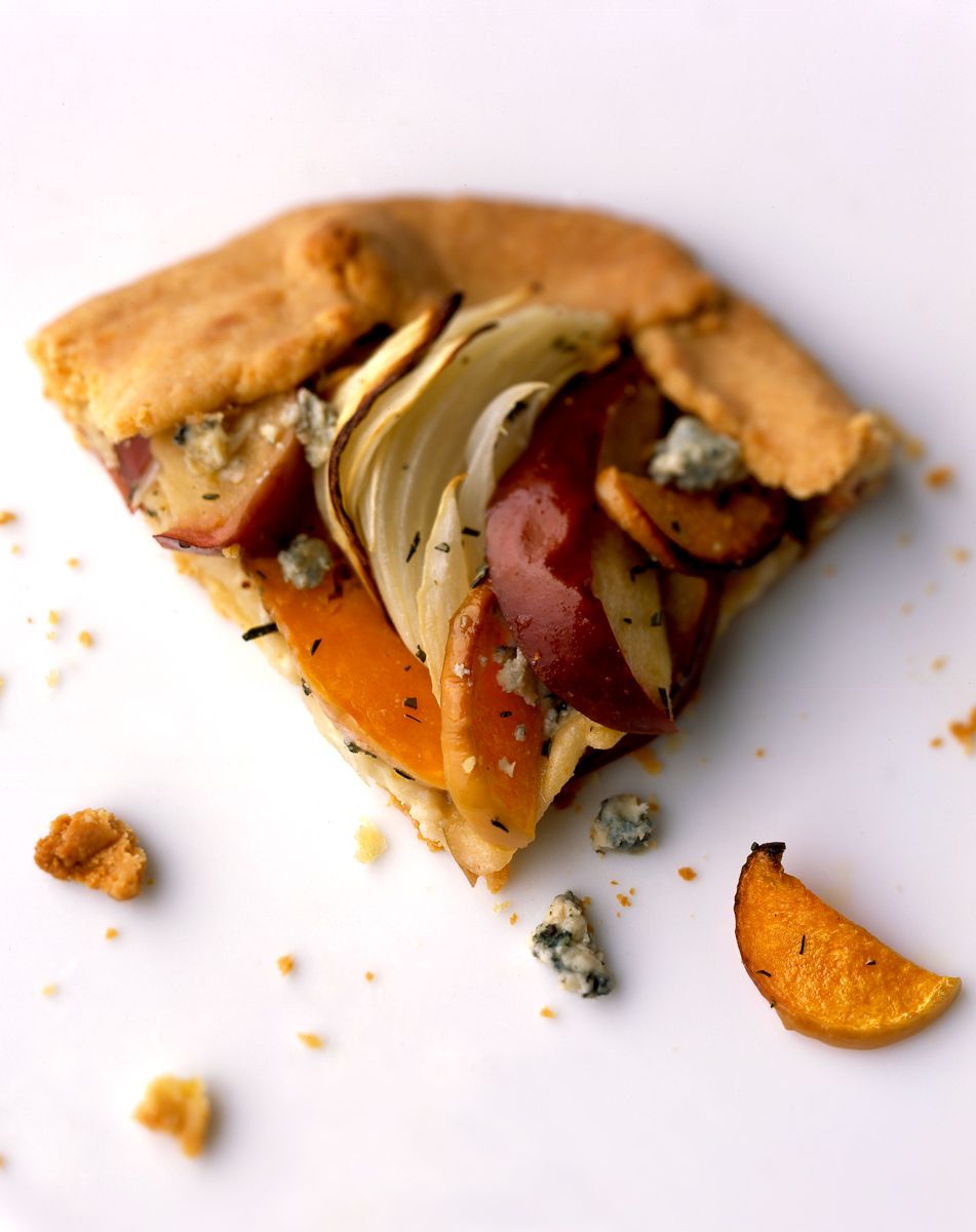 Squash, onion apple  stilton cheeseGalette, Food Network  www.rkjacobs.com Robert Jacobs Photography ©2013  top new york seattle food photographer