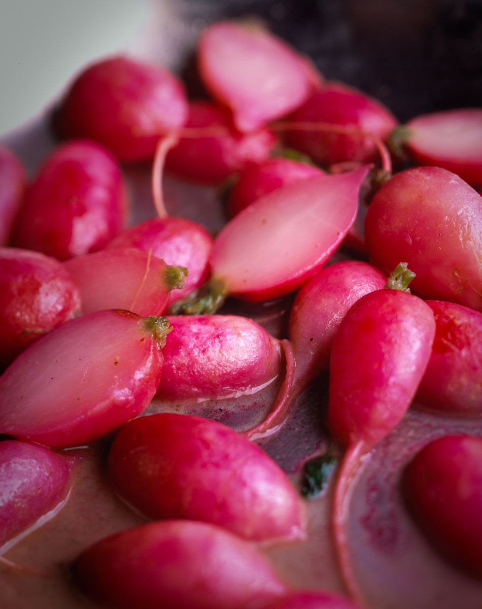Sauteed red radishes  Food Networkwww.rkjacobs.comtop food photographer New York Seattle Portland Robert Jacobs photography ©2013