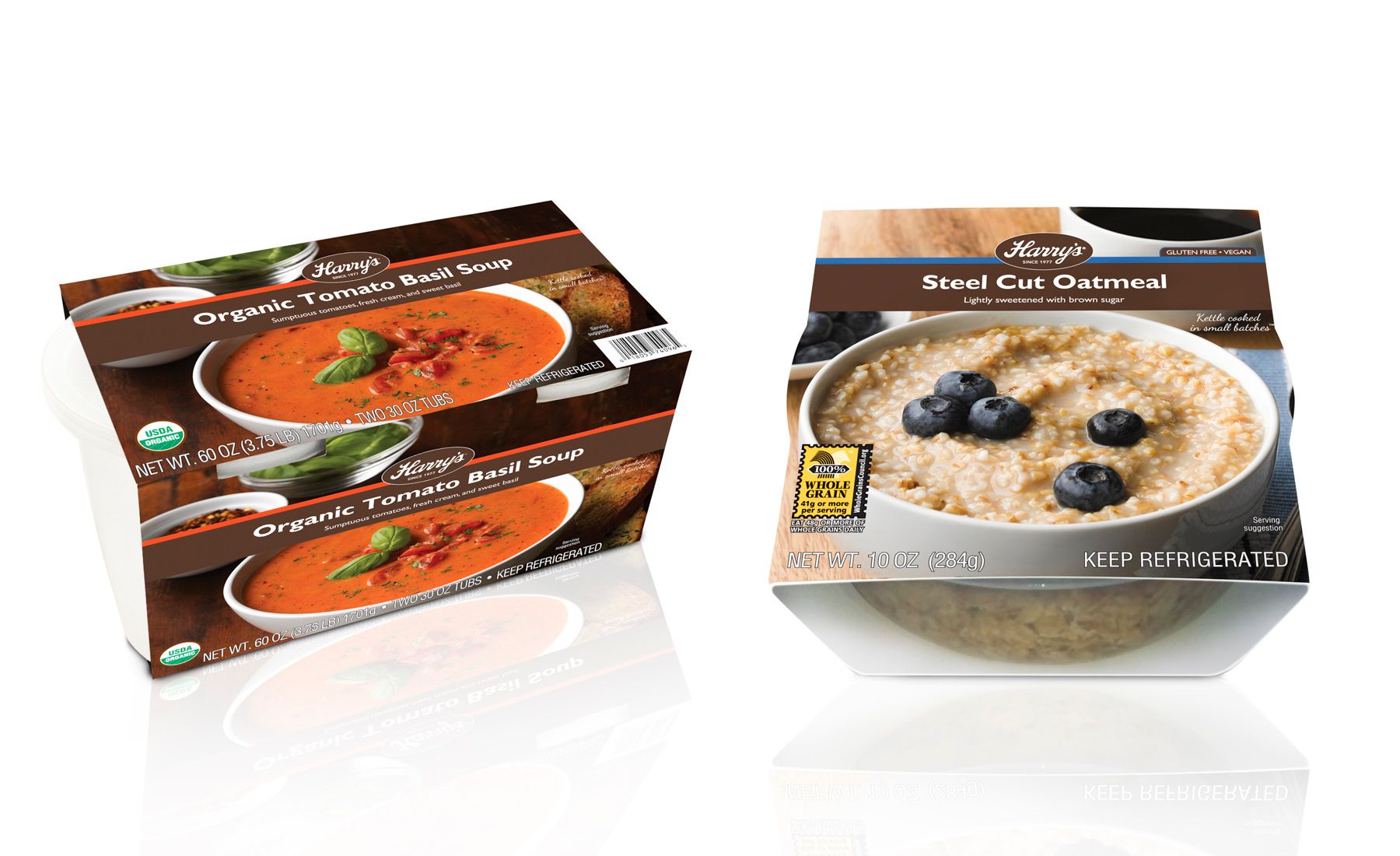 steel cut oatmeal with blueberries, roasted tomato soup with basil, harry's fresh foods steel cut oatmeal with blueberries, roasted tomato soup with basil, harry's fresh foods