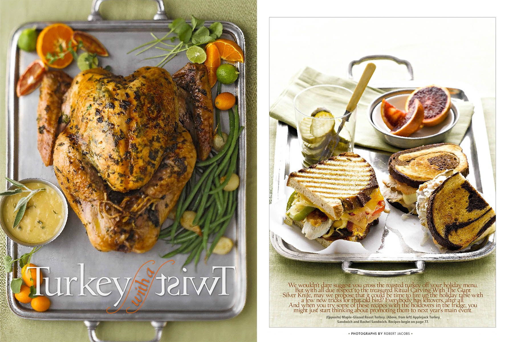 Whole roasted turkey with green beans, citrus, carrots, gravy, and turkey salad sandwiches and blood oranges for Midwest Living Magazinewww.rkjacobs.comTop Food Photographer New York Seattle PortlandRobert Jacobs Photography ©2013 Whole roasted turkey with green beans, citrus, carrots, gravy, and turkey salad sandwiches and blood oranges for Midwest Living Magazinewww.rkjacobs.comTop Food Photographer New York Seattle PortlandRobert Jacobs Photography ©2013