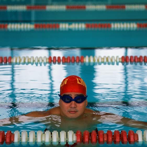 Swimmer portrait