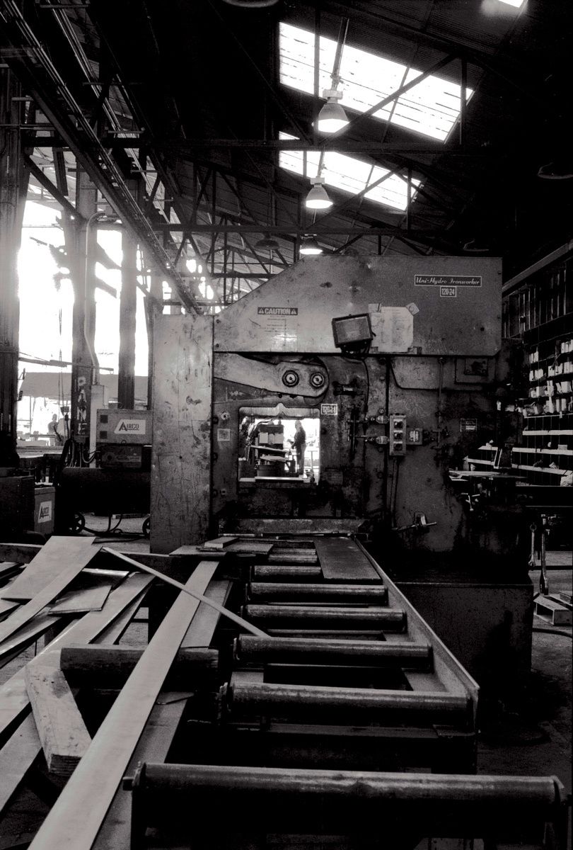 Steel Fabricator #5, S.O.S. Steel Co., Santa Clara, CA 2007Gelatin-silver photograph, selenium toned