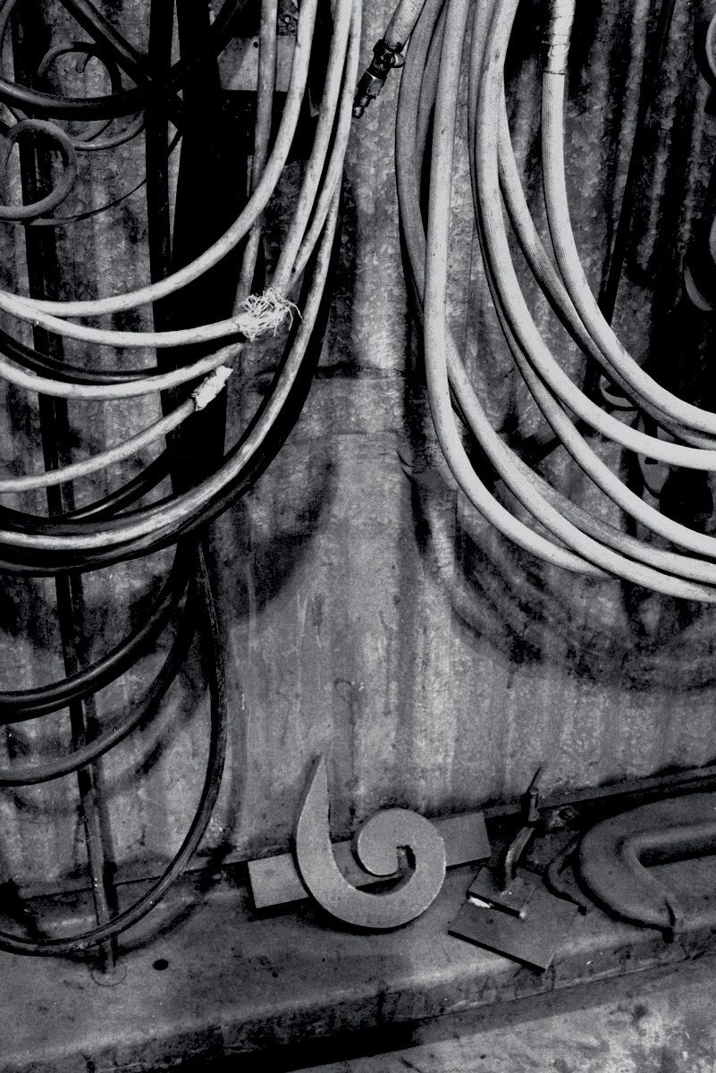 Air Hoses with Cam Tool, Mancias Steel, San Jose, CA 2008Gelatin-silver photograph, selenium toned