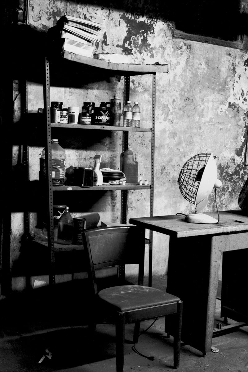 Chair with Fan, A.F. Laborde Printing Co., (defunct) NewOrleans, LA 2011 Gelatin-silver photograph, selenium toned
