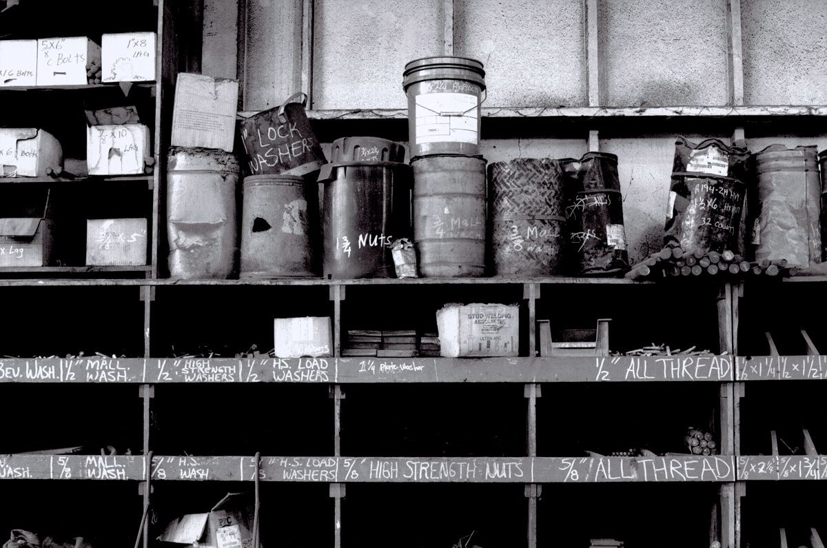 Steel Fabricator #6, S.O.S. Steel Co., Santa Clara, CA 2007Gelatin-silver photograph, selenium-toned