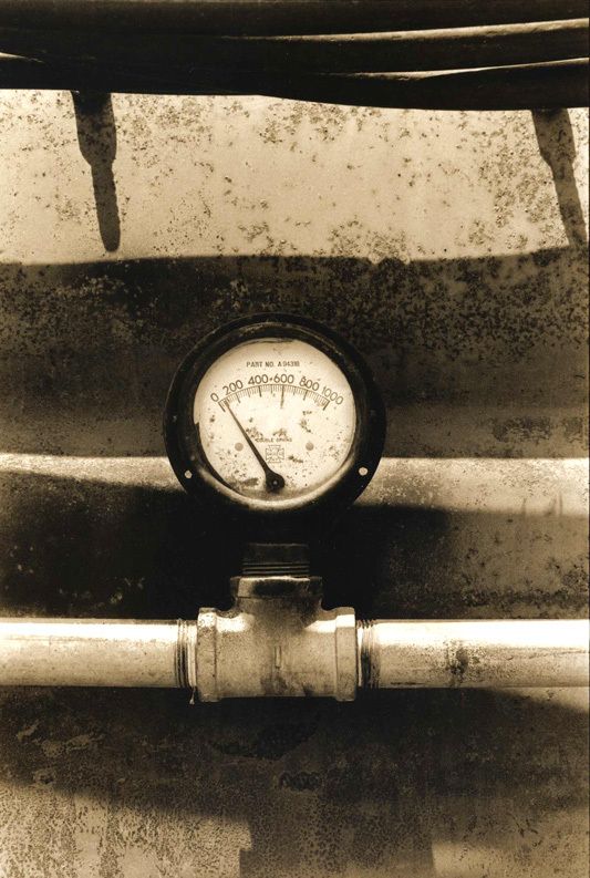 Olson Orchard Office, gauge, Sunnyvale, CA 2010Gelatin-silver photograph, selenium/sepia toned