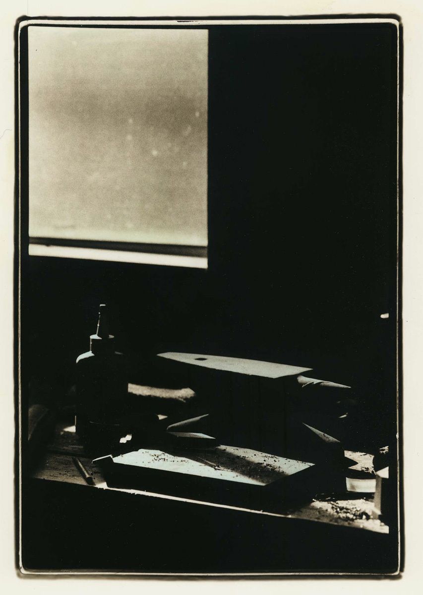 Blue Anvil, T. K. Foundry, Santa Clara, CA 2008Gelatin-silver photograph, selenium toned, hand-colored