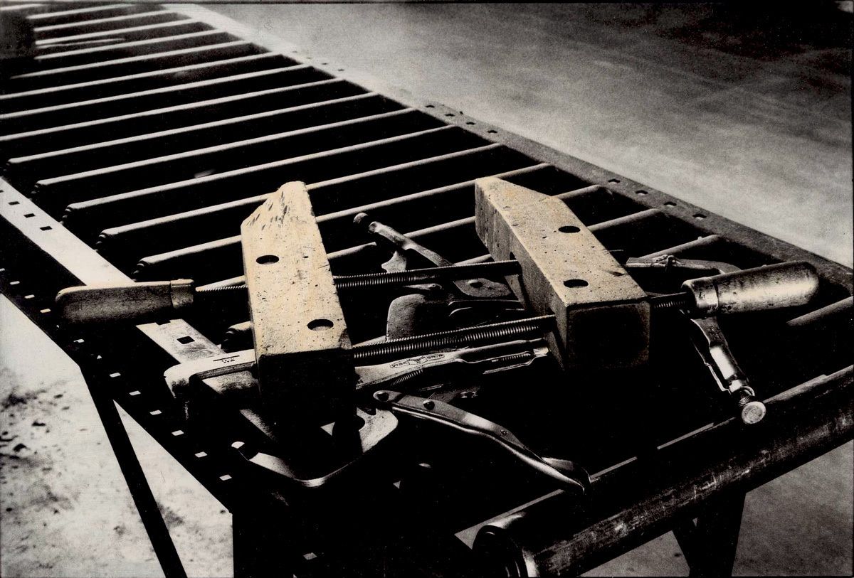 Wood Clamp, Mancias Steel, San Jose, CA 2008Gelatin-silver photograph, selenium toned, hand-colored