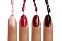 Photo of 4 fingernails, Dripping Nail Polish, 4 color collection, Nail Polish Drip,