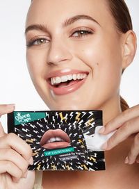 Photo of model and Queen of Cups Beauty lip moisturizing wipes