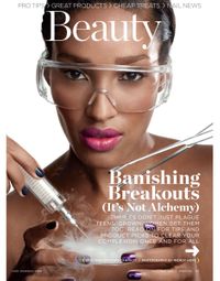 African American model for Essence Magazine using skincare tools and dry ice for skincare treatment visual, creative editorial, Wendy Hope Photography