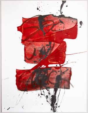 ink, enamel and acrylic on paper, 65 x 50 cm Sos Un Crack, 2021