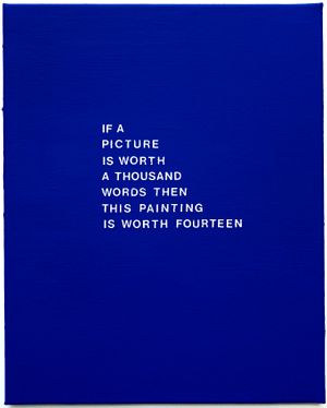 If a Picture is Worth (blue), 2020