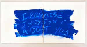 acrylic on canvas, 50 x 100 cm (2 - 50 x 50) I Promise This Isn't About You, 2021