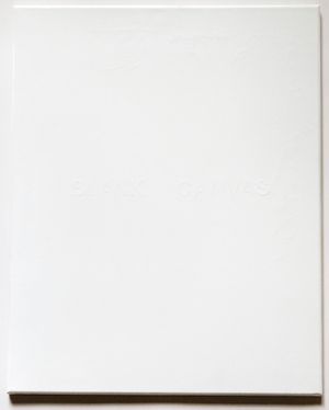 spray paint and plastic on canvas, 50 x 40 cm Blank Canvas, 2020