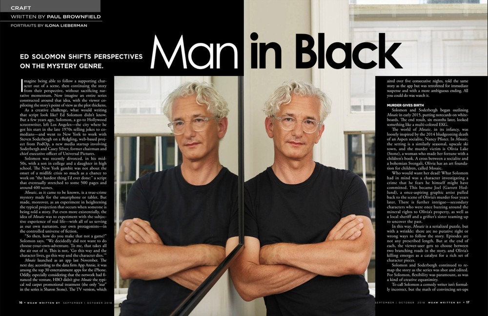 Ed Solomon, Written By Magazine, September October 2018