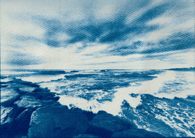 Cyanotype Contact Print, Rockaway Park, NYC
