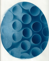 Cyanotype Photogram, Circles, NYC