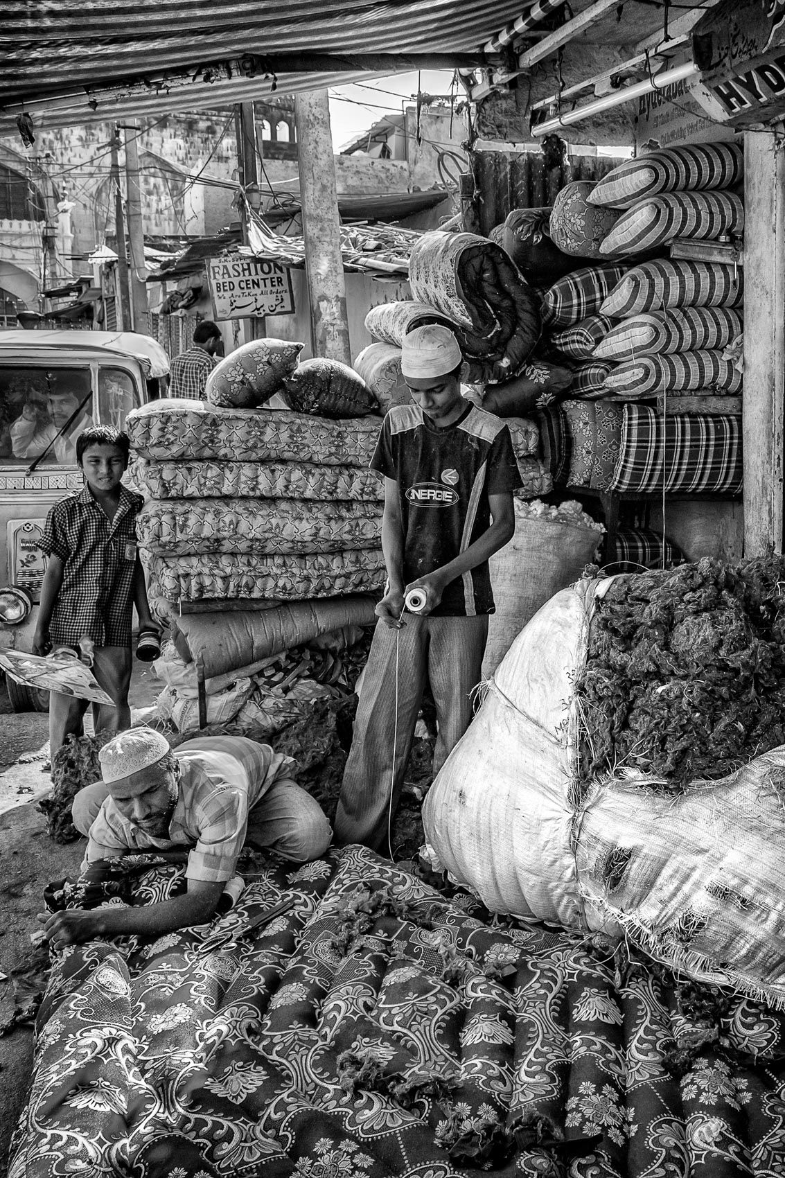 Mattress Maker (Old Hyderabad, Telangana) work.textiles-10.jpg