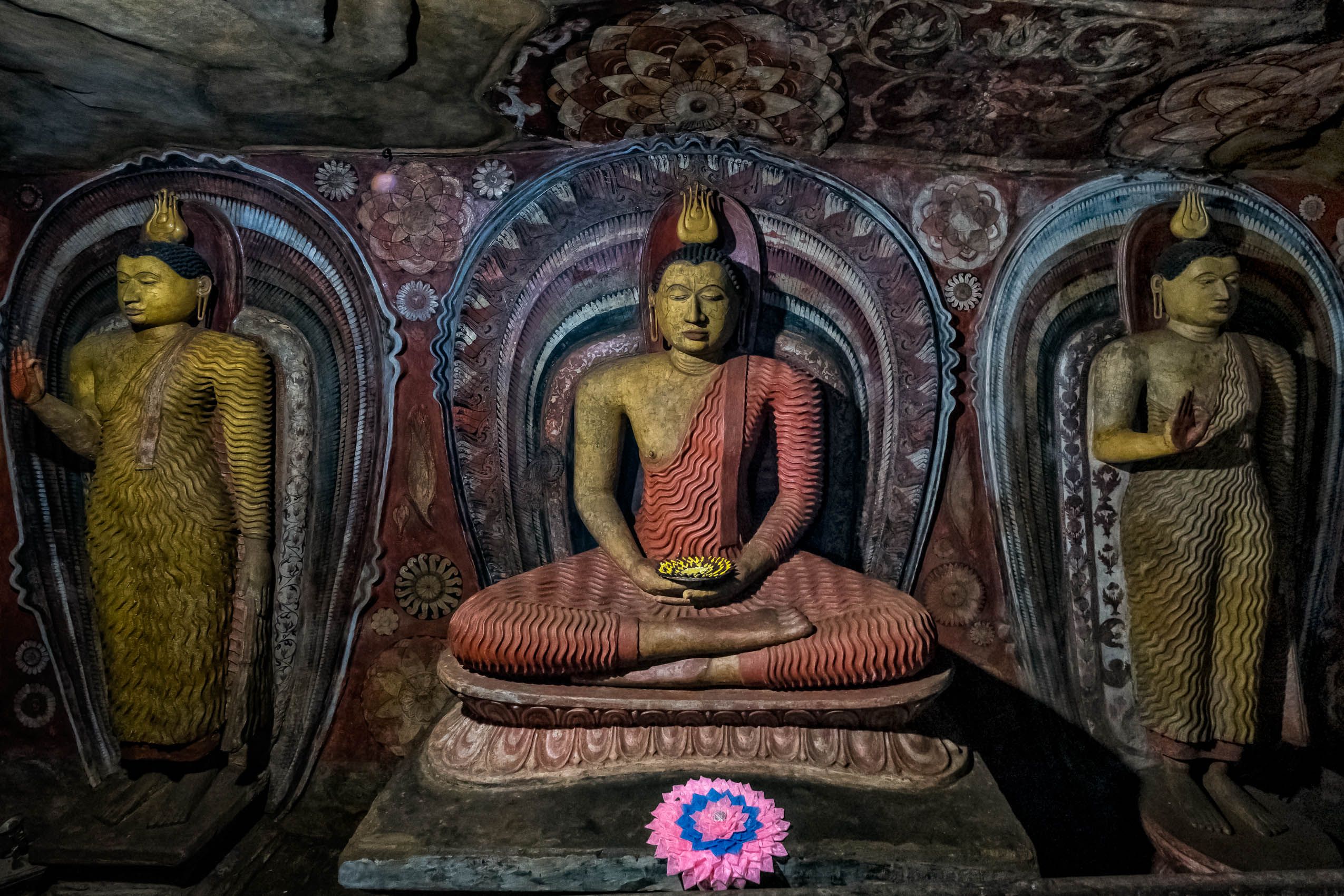 SRI LANKA:  Buddhist Arts in Cave Shrines, Tampitas and Temple Ruins