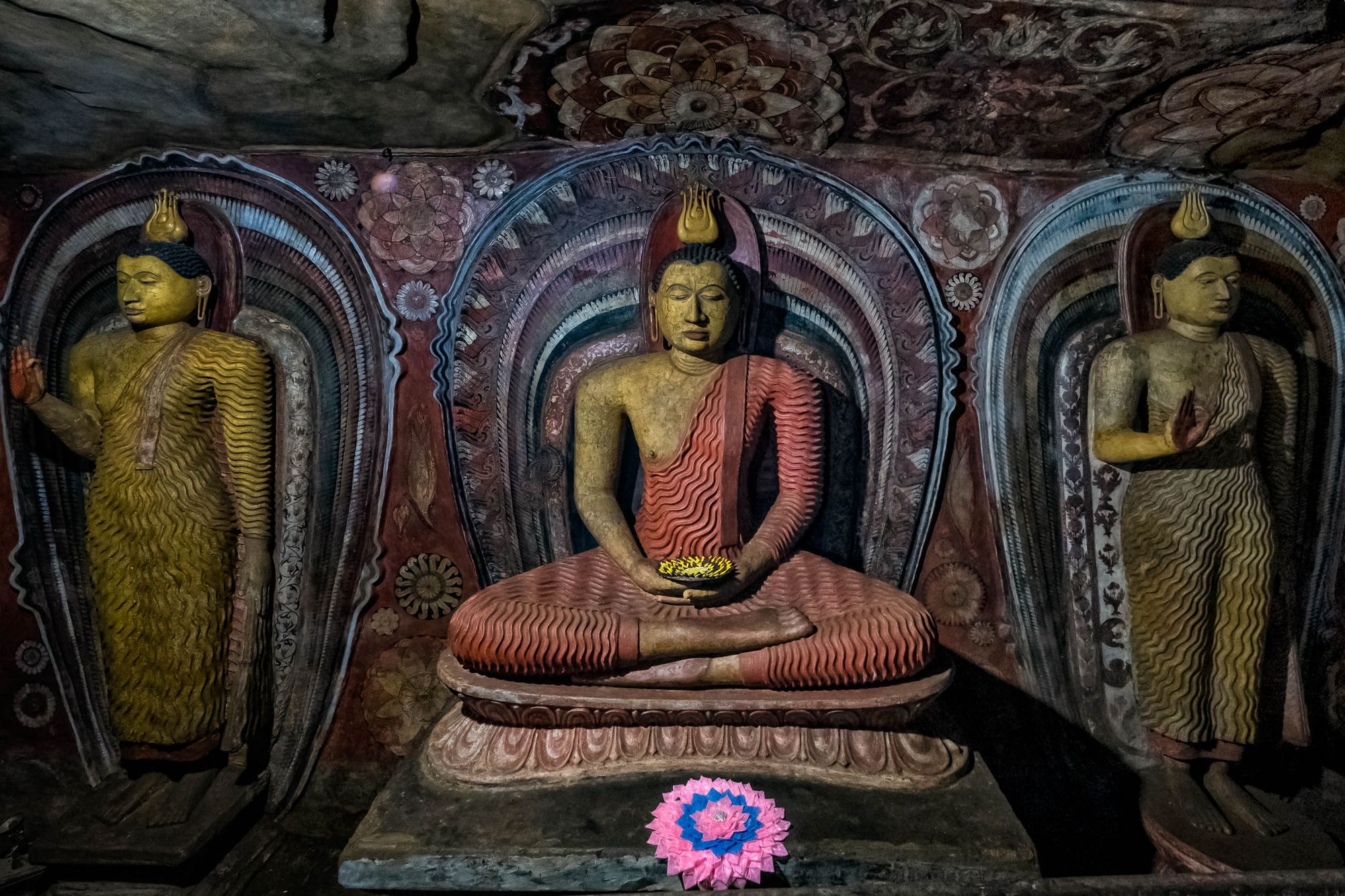 SRI LANKA:  Buddhist Arts in Cave Shrines, Tampitas and Temple Ruins