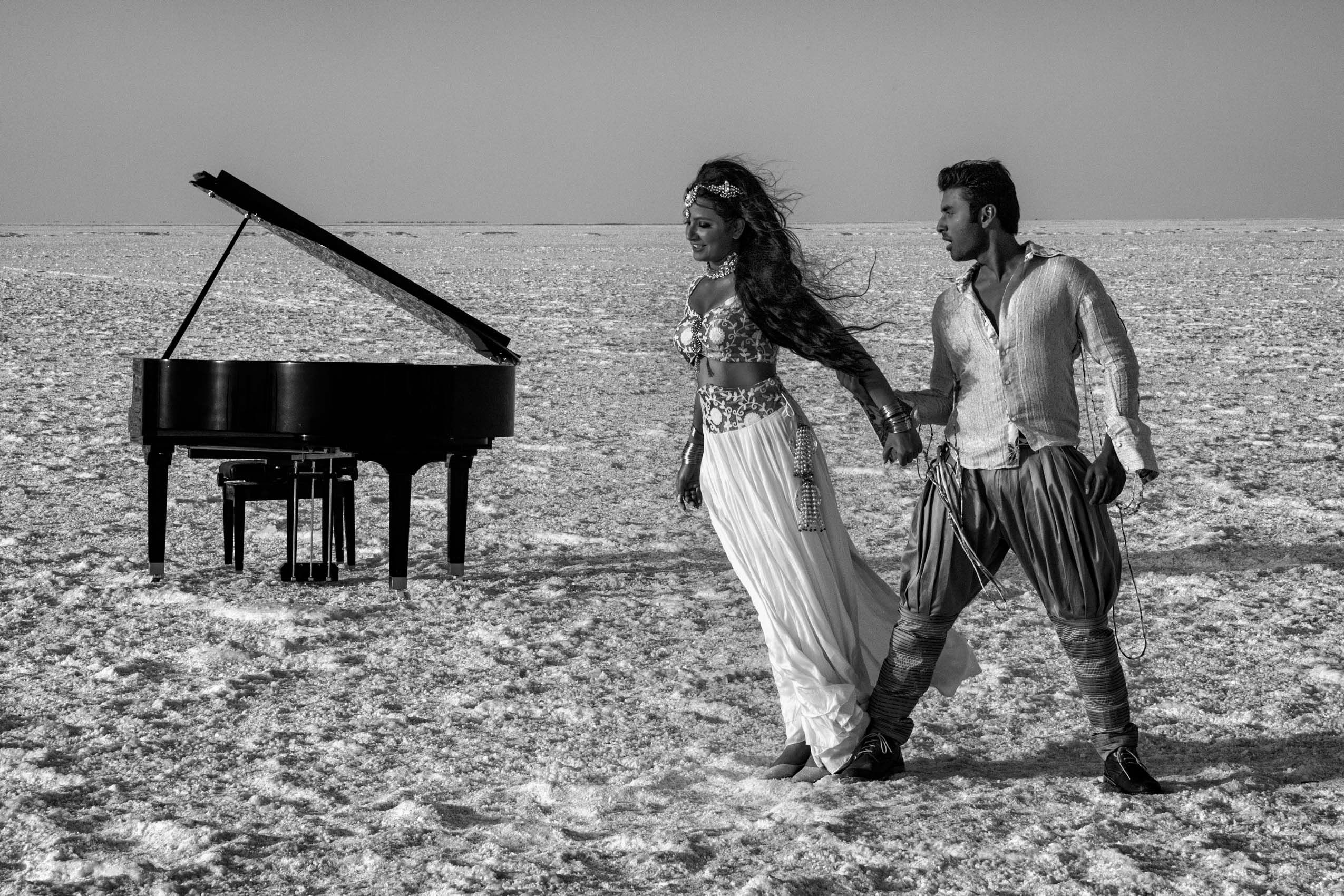 Actors in a Bollywood film shoot on location on a Salt Pan (Rann of Kutch, Gujarat) work.artisans-21.jpg