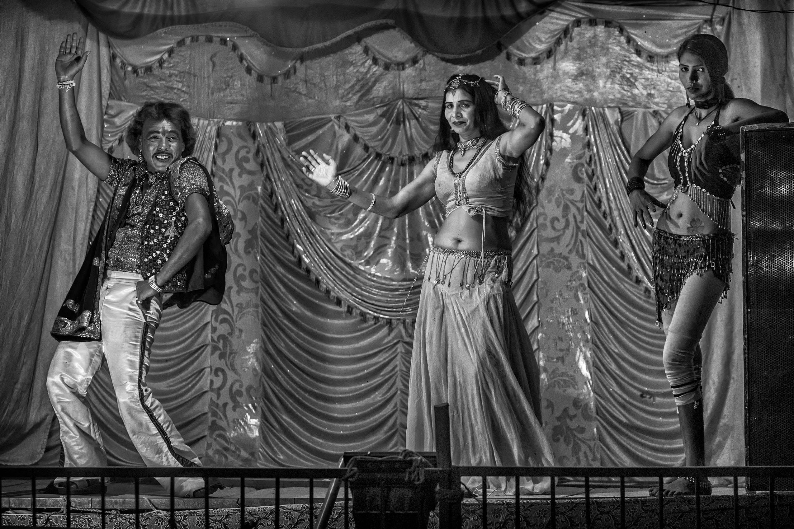 Itinerant Professional Entertainers Performing at an Annual Regional Fair for Tribal People (Near Poshina, Gujarat) INDIANS AT WORK V: Artisans, Musicians, and Entertainers