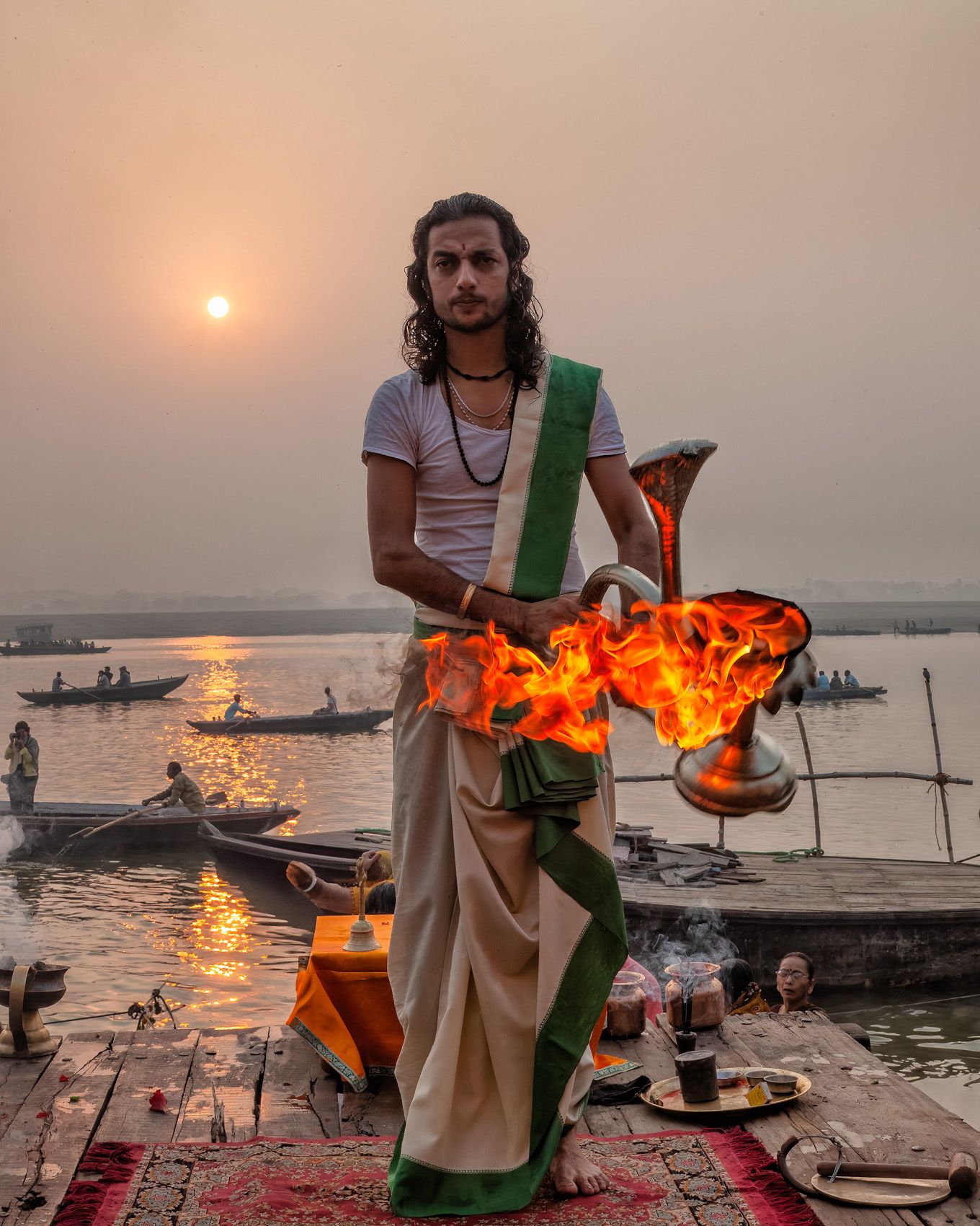 VARANASI, CITY OF LIGHT II:  Aarti and Cremation
