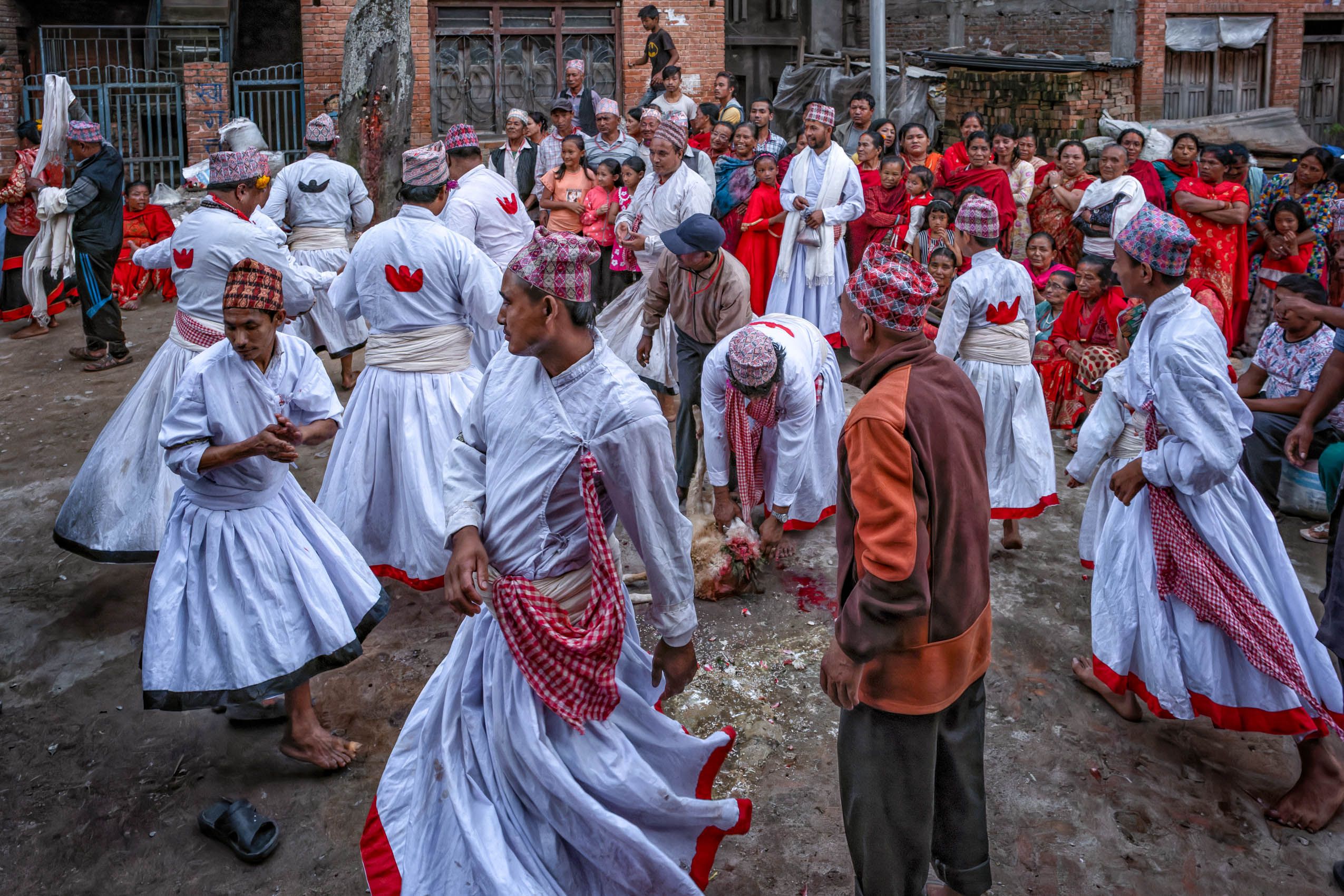 NEPAL:  Dashain Festival in Bhaktapur