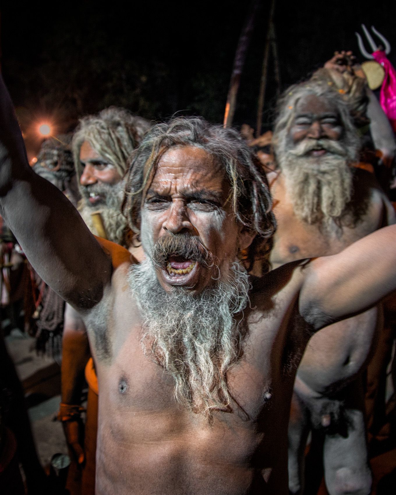 INDIA:  Naga Sadhus at the Bavnath Mela