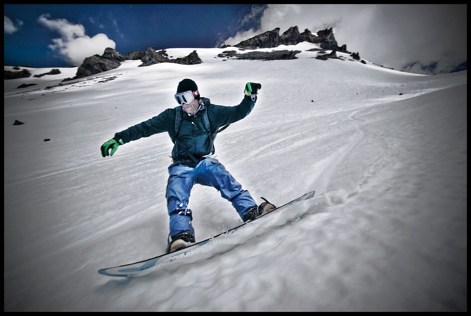 During an expedition atop Mt. Shasta for Jones Snowboards, V.2