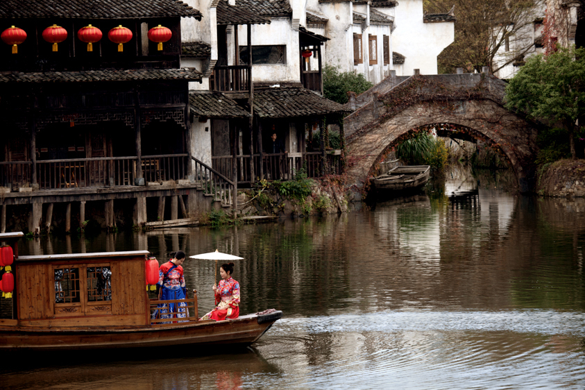 Xiu Li Village, China , Copyright Melissa Lynn 2019 Chinese River Boat