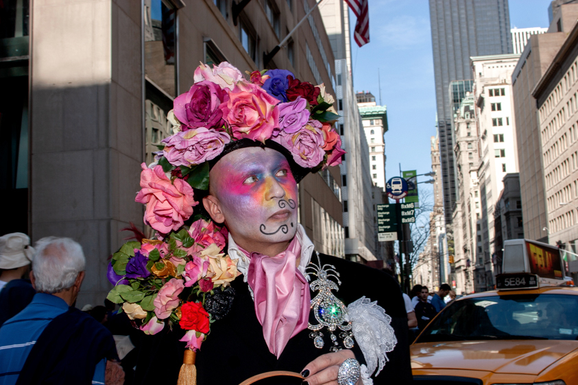 Man With Flowers, Fifth Avenue NYC