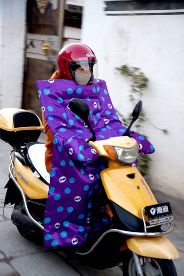 Pingshan Ancient Village, China,  Copyright Melissa Lynn 2019  Scooter Rider 2