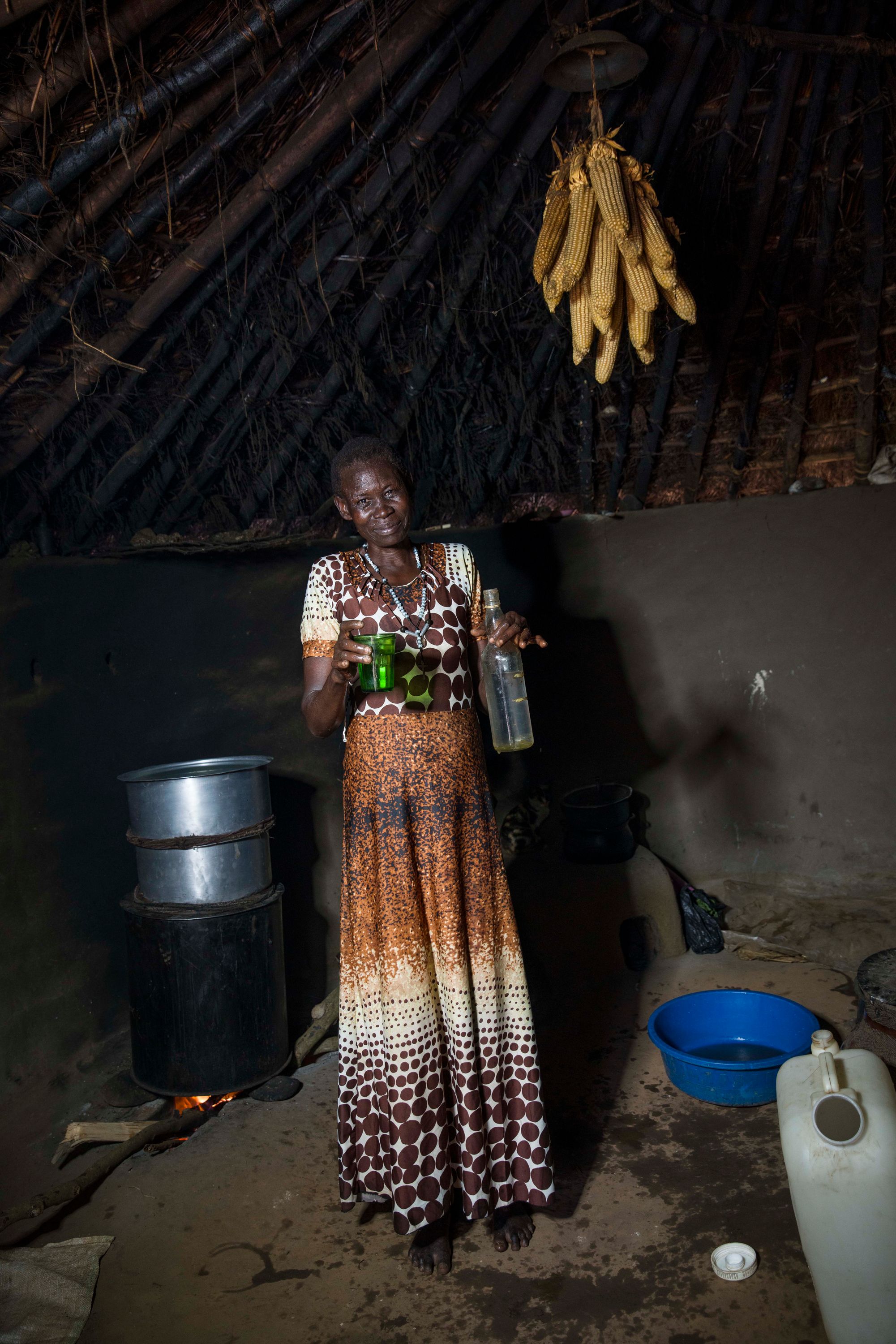 S. Aduk: Age 58. Gin brewer for 50 years.