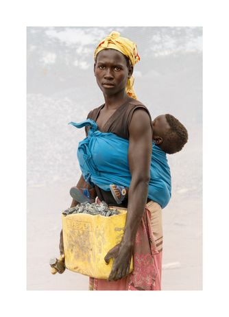  ACIRO VICKY: AGE 18 WITH HER SON MICHAEL (AGE 10 MONTHS) WORKING IN QUARRY FOR ONE YEAR