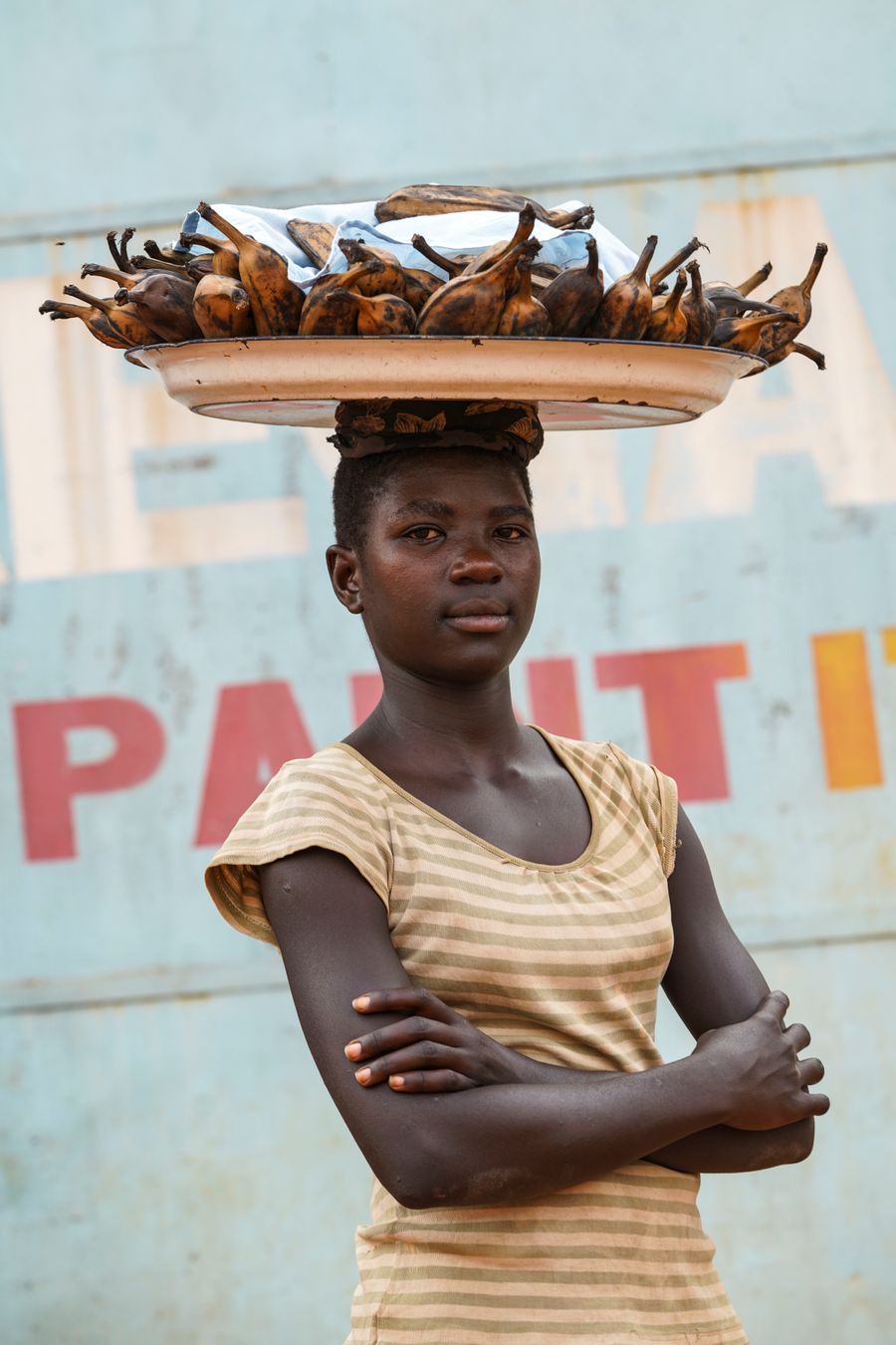 Selling Yellow Bananas, Gulu, Uganda