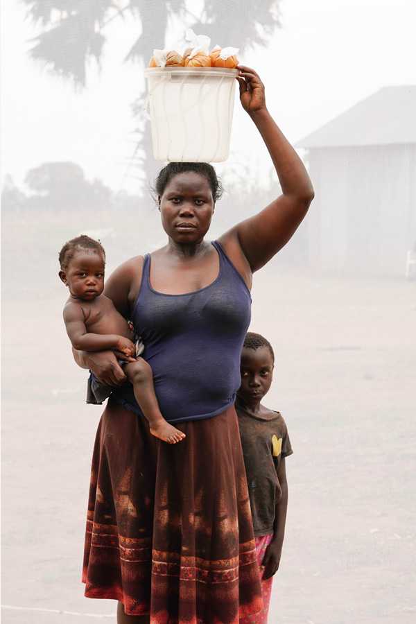 O. Pamala: Age 30. Junior: Age 6. Angel: Age 12 months. Selling g-nut paste for 4 years.