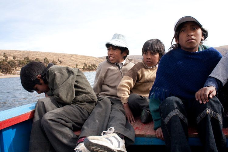Weekend excursion for the children to Lake Titicaca.