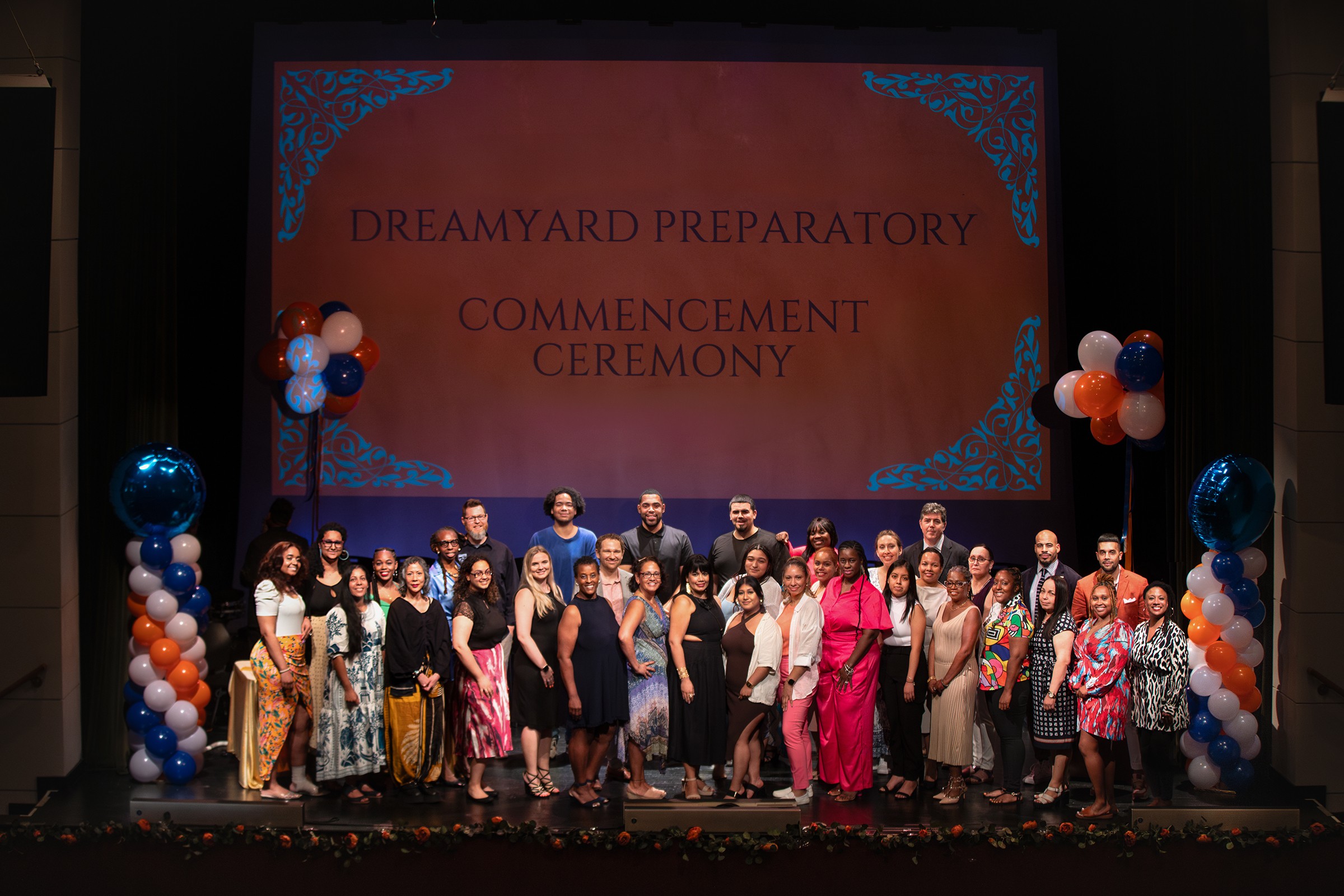 Full staff portrait at DreamYard graduation