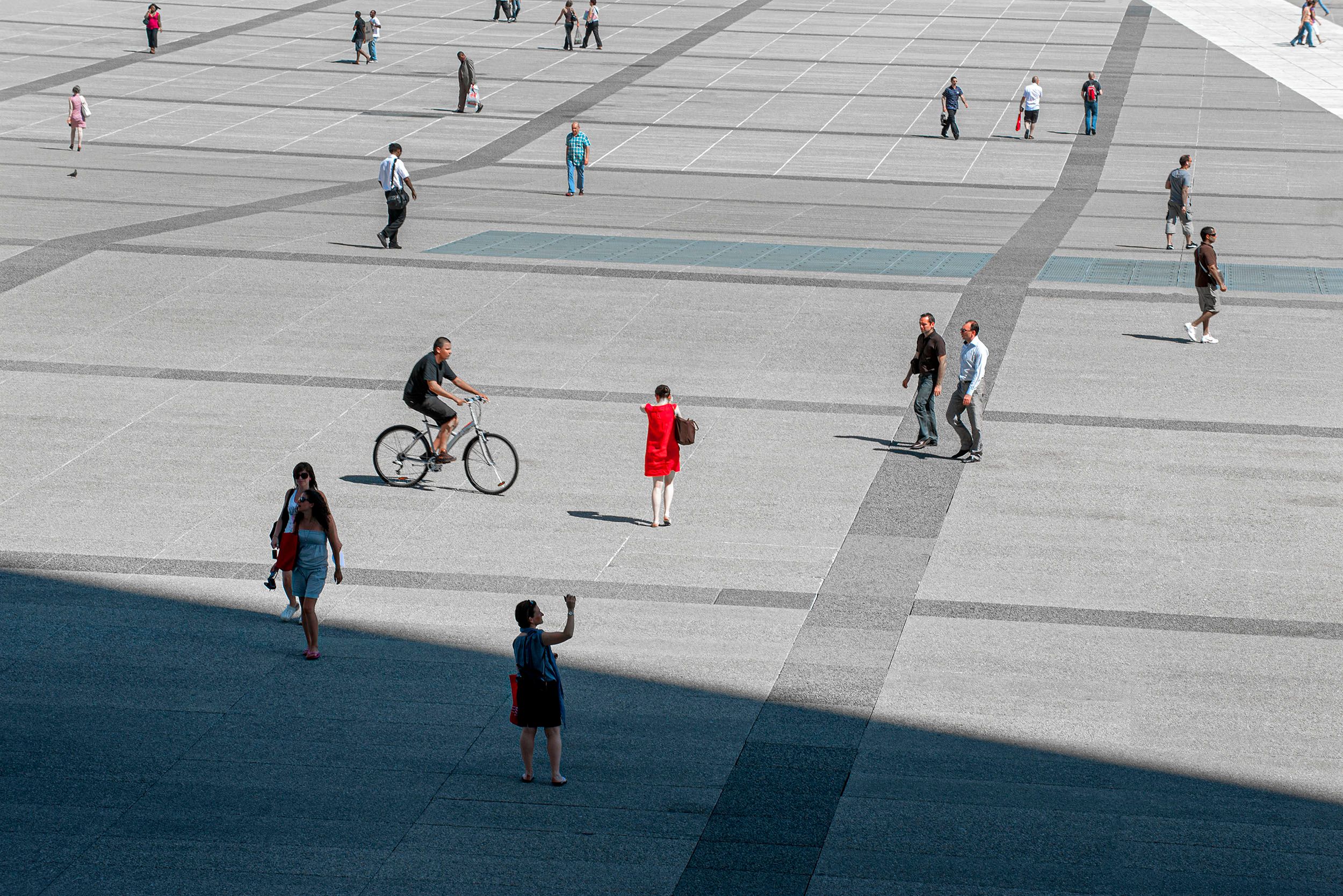 People Going Every Which Way