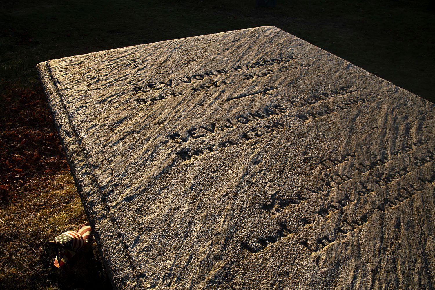 Grave of Rev John Hancock and Rev Jonas Clark