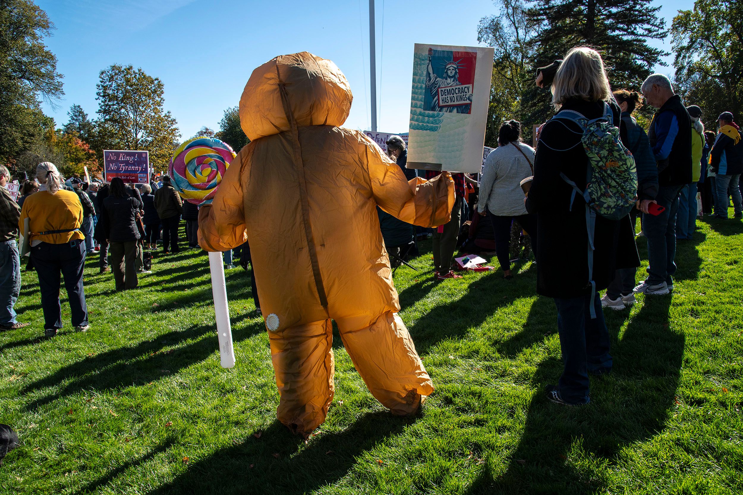 No Kings Protest on Lexington Green, Lexington, MA No Kings