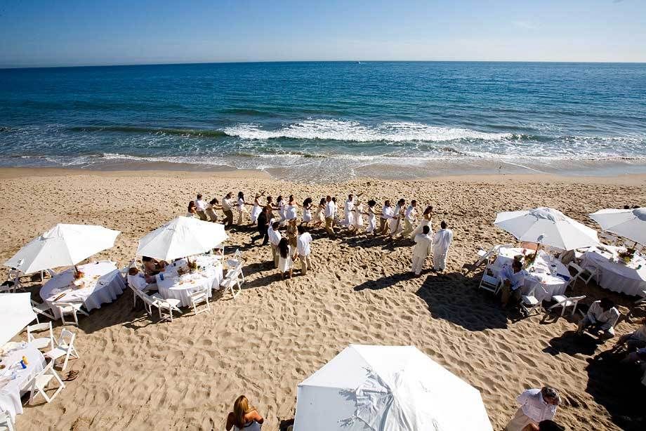 reception dancing line. malibu wedding.