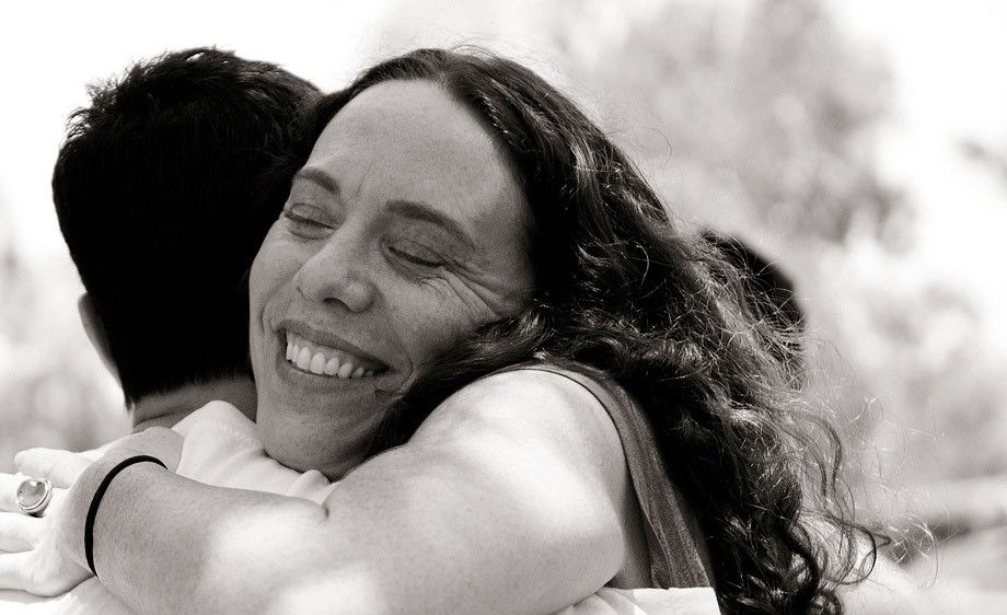 Bridal party hug, before we got ready for the ceremony.