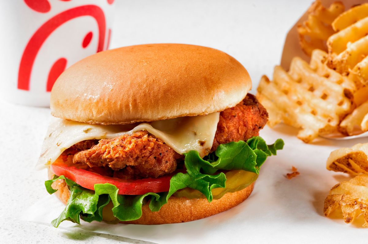 Crispy Chicken Sandwich Combo Restaurant Photography