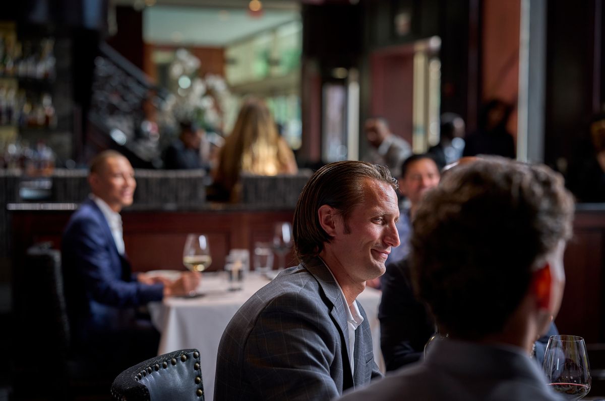 Commercial restaurant photographer corporate entertaining fine dining