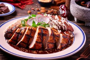 Traditional Mole Negro Recipe Ingredient Layout Photography