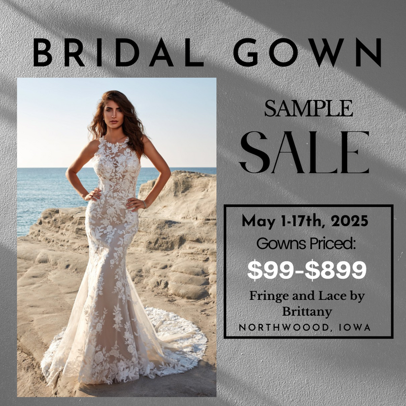 SAMPLE SALE GOWNS - Fringe and Lace By Brittany SAMPLE SALE GOWNS - Fringe and Lace By Brittany